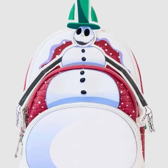 NWT Nightmare Before Christmas Jack Skellington Snowman Mini Backpack - Picture 4 of 4